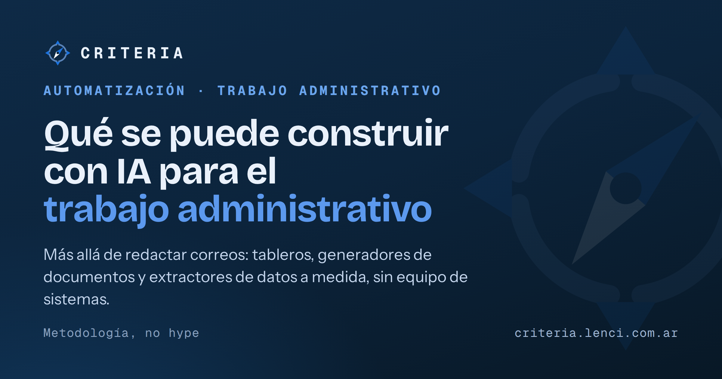 Qué se puede construir con IA para el trabajo administrativo